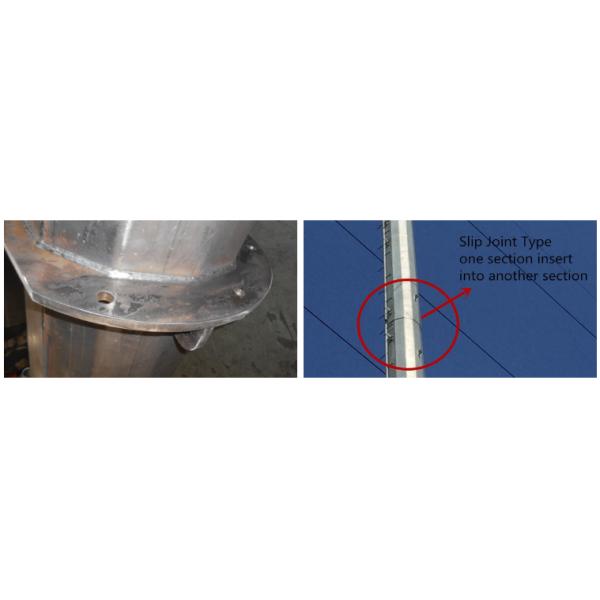 10-50m High Tension Galvanized Steel Pole Tower , Steel Utility Poles