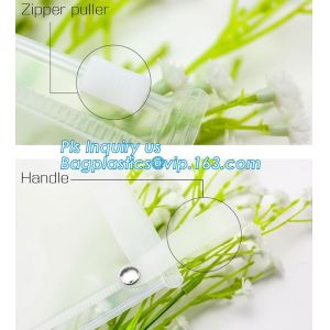 cosmetic bag promotional slider zipper bag, Slider zipper PVC transparent