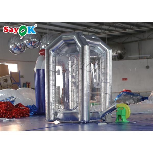 Gray Cube Inflatable Grab Money Machine With Air Blower For Commercial