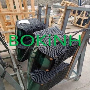 4mm Thick CATERPILLAR Cab Glass 214-1234 Left Slant Side Position NO.1 Tempered