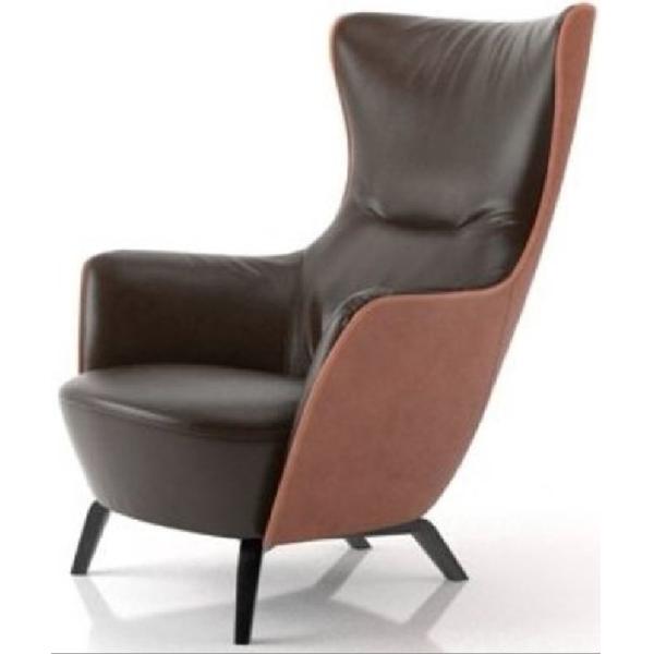 Buy Anti Abrasive High Back Leather Recliner Chair Armchair Winged Style at wholesale prices