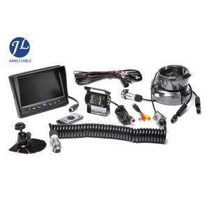 2 Channel CCTV Camera System Truck Trailer Backup Camera Cable