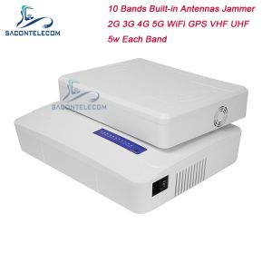 VHF UHF 50w Mobile Phone Signal Jammer 2G 3G 4G 5G GPS WiFi Hidden