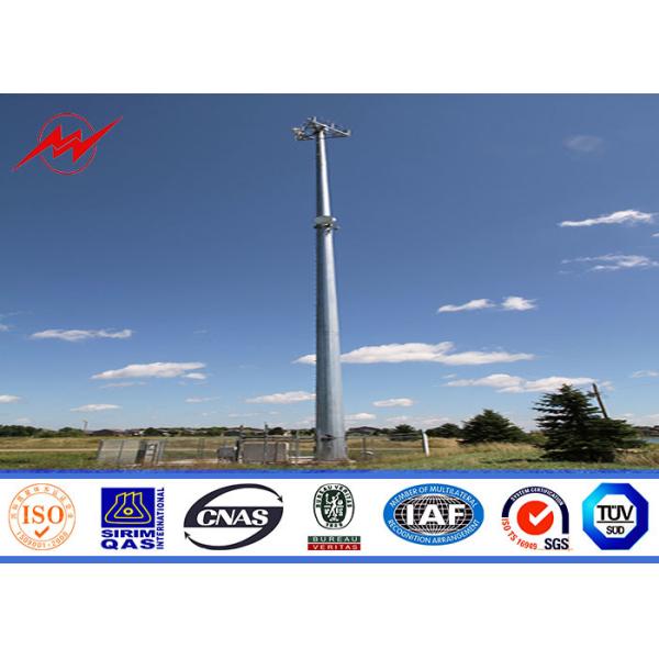 90ft Steel Tubular Telecommunication Monopole Transmission Tower Pole Powder
