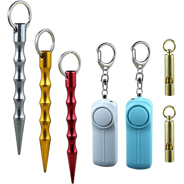 Buy ABS Personal Safety Alarm Keychain With Distress Whistle KW84 Tactical Anti Wolf Pen at wholesale prices