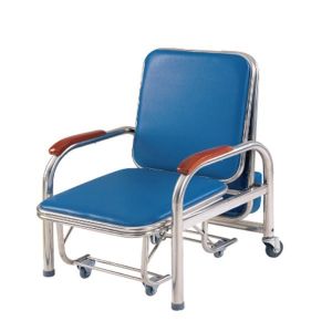 China Stainless Steel Accompany'S Chair Bed , Foldable Sleeping In Hospital Chair on sale