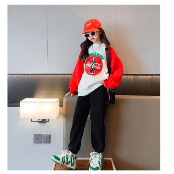 Leisure Childrens Spring Clothes Sweatpants Grey Thick Warm