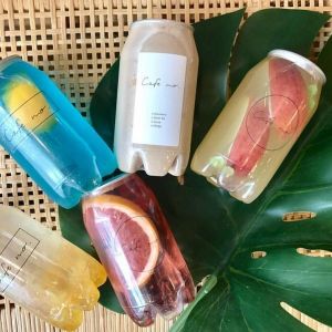 Boba Tea 350ml PET Plastic Beverage Bottles Plastic Beverage Cans