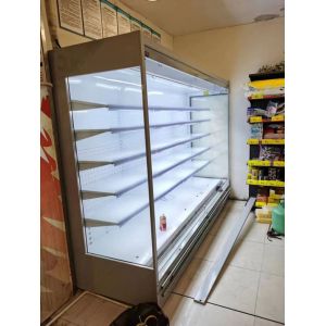Super Market Upright Open Chiller Fridge With Adjustable Shelf