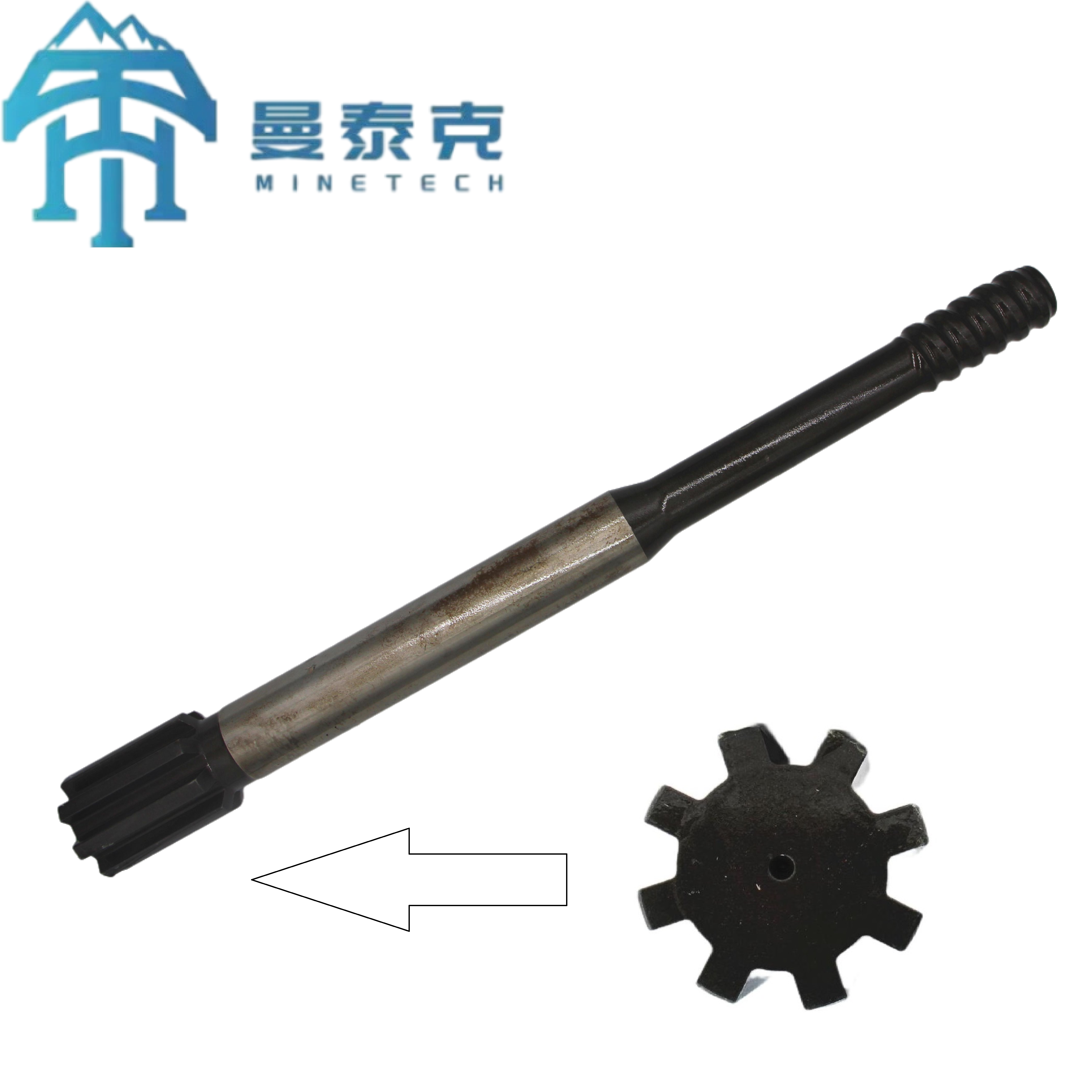 Minetech T38 Shank Adapter 38mm Diameter 4.3kg Weight