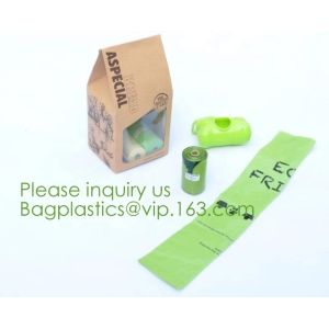 custom size 100% biodegradable EN13432 compostable trash bags from China factory