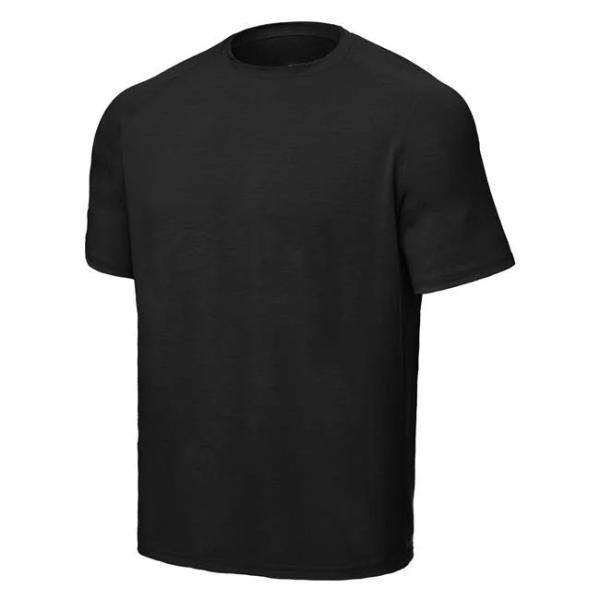 Crew Neck Black Military T Shirt Tactical Tech Nylon Cotton Elastane Military Garments