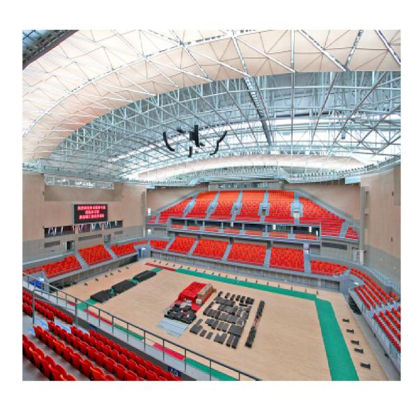 S235JR Prefabricated Steel Structure Sports Hall 150mm Roof Lightweight
