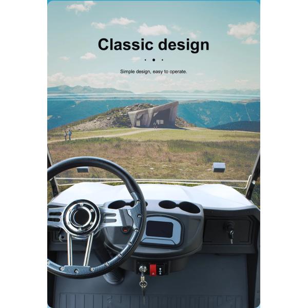 Off Road 6 Passenger Electric Hunting Golf Cart with Powerful 5KW Motor and Long Range