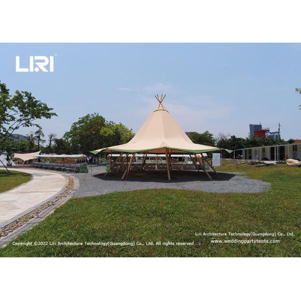 Buy Outdoor Camping Waterproof Canvas Tipi Tents With Wood Stove at wholesale prices