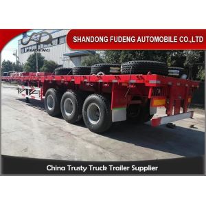 Air Suspension 40 Foot 3 Axles Flatbed Container Trailer