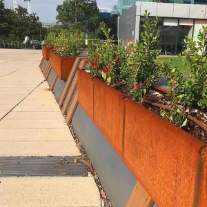 Rectangle Large Metal Weathering Steel Flower Planter Flower Pot