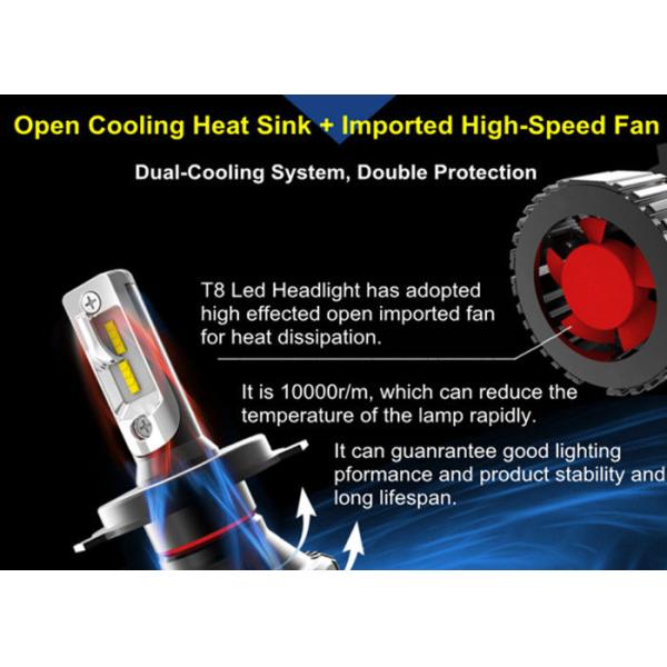 12000LM 6500K T8 Limileds -Zens LED Car Headlights H4 for Car Driving Light