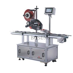 Self Adhesive Full Automatic Top Labeling Machine / Label Application Equipment