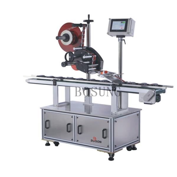 Buy Self Adhesive Full Automatic Top Labeling Machine / Label Application Equipment at wholesale prices