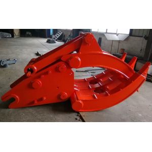 Quality Red Color Excavator Rock Grapple Easy Operation Excellent Performance for sale