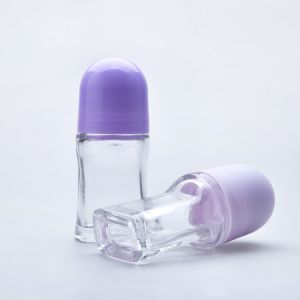 Refillable Glass Roller Ball Bottles Luxury Empty Roll On Containers