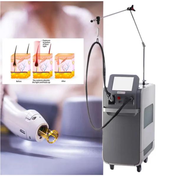 2024 755nm Alexandrite Laser Hair Removal Machine with 15 Inch Color Touch Screen
