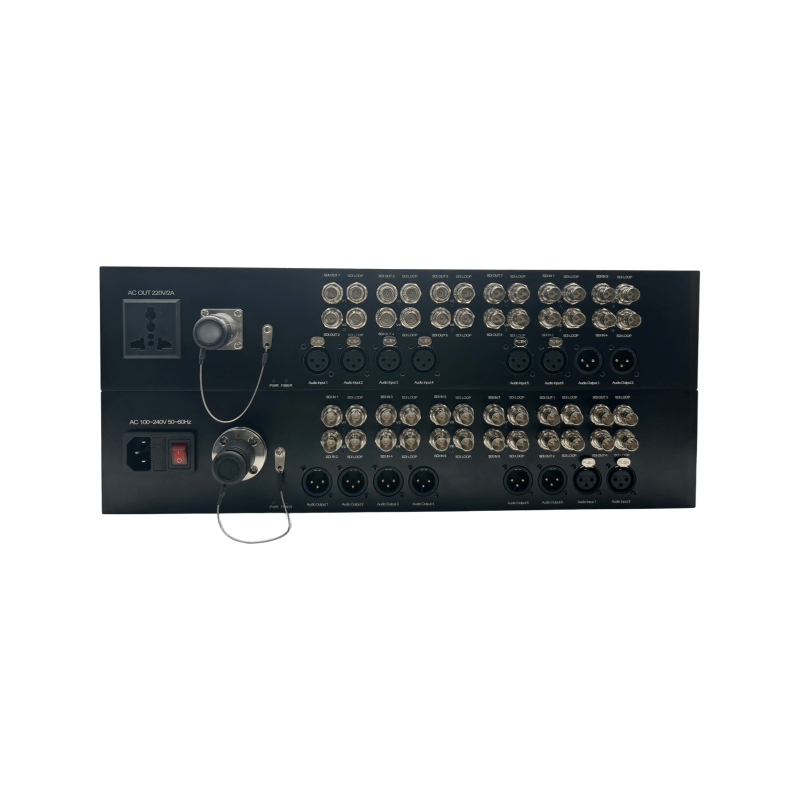 China 12 Channel 3G-SDI to Fiber Converter with 8CH XLR Audio, Lemo Connector, including Transmitter and Receiver on sale China 12 Channel 3G-SDI to Fiber Converter with 8CH XLR Audio, Lemo Connector, including Transmitter and Receiver on sale