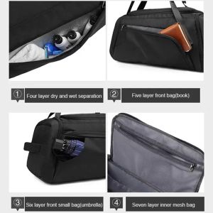 Waterproof Travel Bags Anti Tear 34.5L Hand Luggage Backpack
