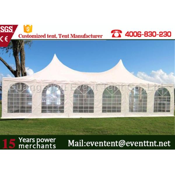 Adjustable Heavy Duty Tents White , High Peak Pole Tent For Large event party,