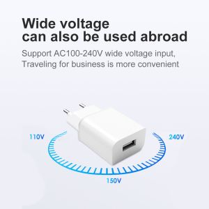 5V 2A EU Plug USB Wall Charger For USB FAN IPAD IP20 Protection Grade CE RoHS