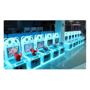 Cute bear kids bullets arcade shooting kids coin operated game machine for