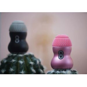 Portable Cleanser Face Machine 4 Replacement Heads Rechargeable Facial Massager