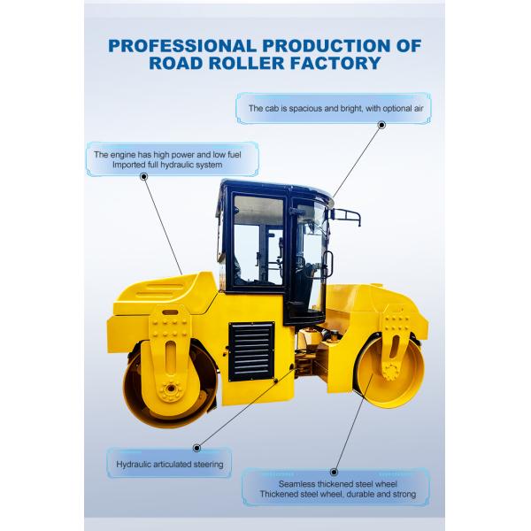 High Quality 6000kg Hydraulic Vibratory Asphalt Compactor Machine 6Ton Road Roller for Sale