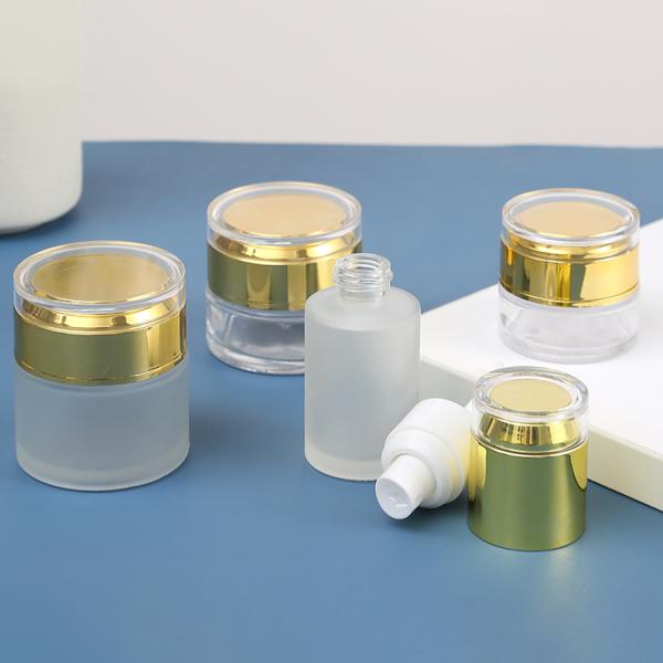 Base Material Glass 5ml 10ml 20ml 1 oz 2oz 4oz Clear Glass Cream Jar for 30ml Cosmetics Samples Process 2-3 days