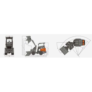Double Hydraulic Motors Fully Hydraulic Loader