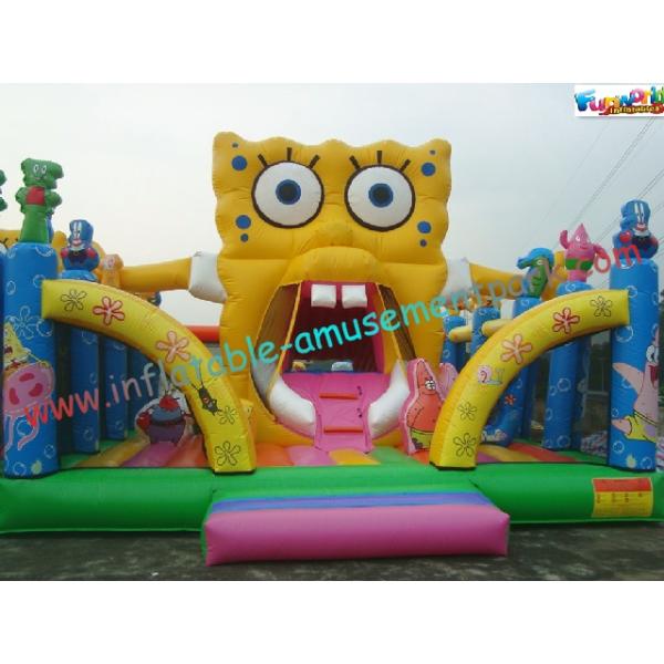 Spongebob Giant Inflatable Amusement Park , Inflatable Big Funcity Games