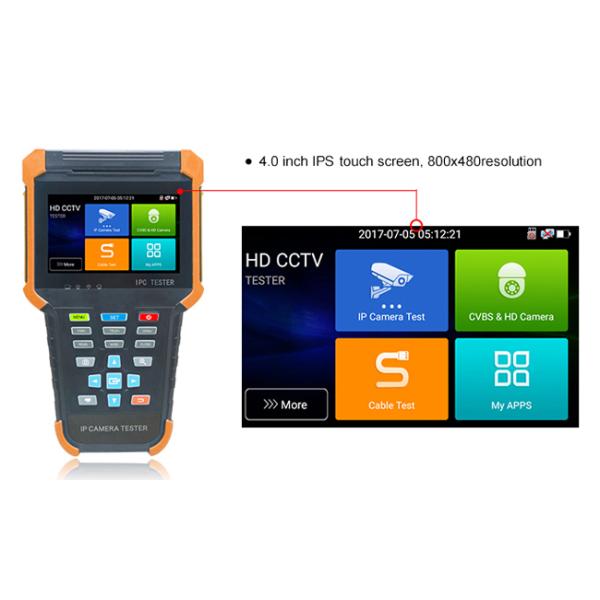 Handheld 4 Inch Multi Functional Cctv Tester , Ahd Cctv Test Monitor Touch Screen