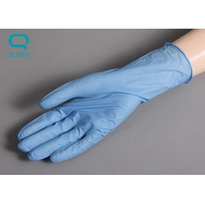 Non Slip Clean Room Blue Disposable Nitrile Gloves Dust Proof