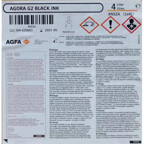 Agfa G2 Single PASS UV Ink 1000ml/Bottle Black Label Printing Ink For Rioch G5 G6 Toshiba
