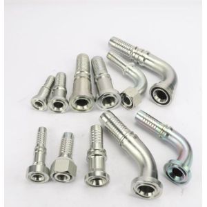 High Pressure Stainless Hydraulic Crimping Hose Flange Fittings 6000 Psi 45