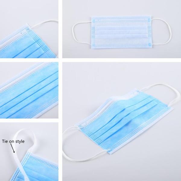Wholesale price BFE99% Type IIR en14683 3 ply surgical face mask high quality disposable non-woven medical mask for hospital