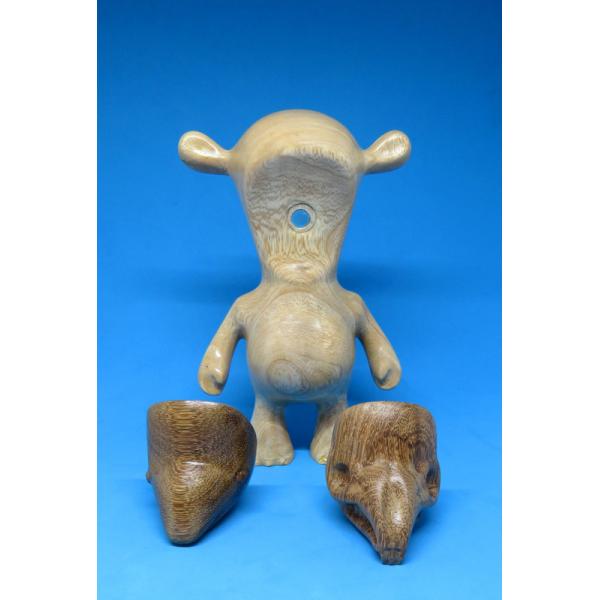 OEM Handmade Hand Carved Wood Sculptures 45cm Size For Collection