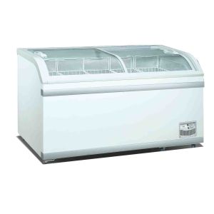 Quality Commercial Glass Top Display Chest Freezer R134A Refrigerant Easy Cleaning for sale
