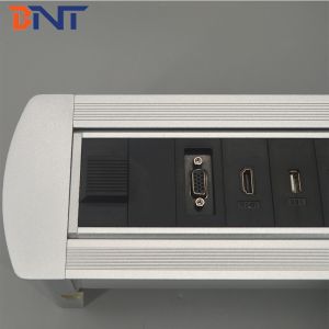 CE approved motorized rectangle smart table power tabletop socket box