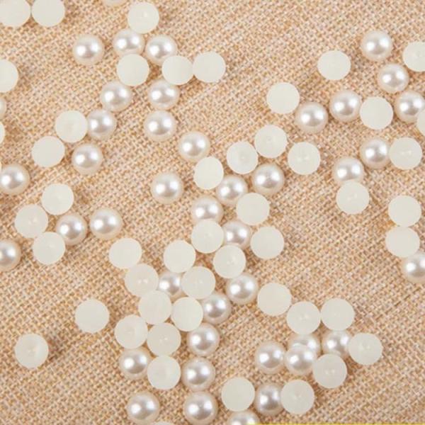 High Quality DIY Handmade ABS White Imitation Half -Ball Plastic Pearl Beads