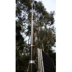 vehile mounted lockable telescoping pneumatic mast aluminum mast