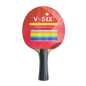6mm Table Tennis Bats Linden Wood, Orange Sponge 1.8mm Color Handle PingPong