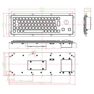 Electroplated Black Rugged Vandalproof IP65 Compact Panelmount Stainless Steel