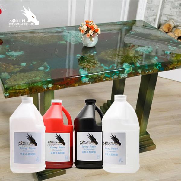 Buy Epoxy Resin 1:1 Crystal Epoxy Resin Glue Clear Wood Table Top Countertop Coating at wholesale prices
